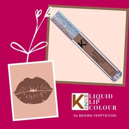 KINDED Set Of 2 Vitamin E Enriched Matte Liquid Lip Colour Lipstick - 6 ml Each - Rust Crust & Brown Temptation image 2