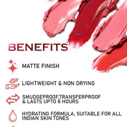 PERPAA Set of 2 Power Stay Non-Transferable Matte Liquid Lipsticks with Vit E - 5ml Each image 2