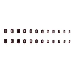 LICK 24 Pcs Acrylic Reusable Stick On False Nails With Application Kit - Maroon image 3