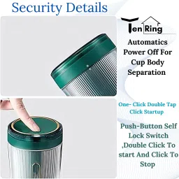 tenring 6 Blade Smoothie Maker Usb Juicer Bottle Blender 40 W Juicer Mixer Grinder image 2