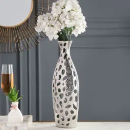 de maison decor Sophia Floral- Large Silver Aluminium Table Vase-picture-28