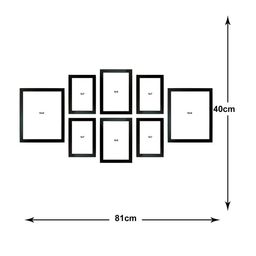 Kuber Industries Set Of 8 Black Collage MDF Photo Frames image 3