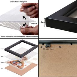 Kuber Industries Set Of 9 Black Collage Photo Frames image 5