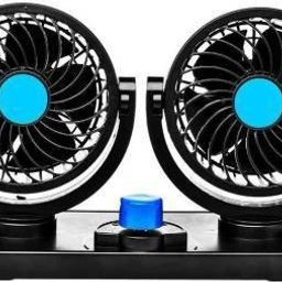 Car Fan 12V 360 Degree Rotatable Dual Head 2 Speed Quiet Strong Dashboard Auto Cooling Air Fan for All Auto Vehicles Car Interior Fan (12 V) Car Interior Fan-image-35