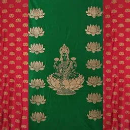 Goddess lakshmi Backdrop Background Decorative size 5ft Hight & 8ft Width Curtain Fabric-13