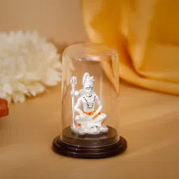 925 Silver Mahadeva Idol Decorative Showpiece-7 cm-image-25