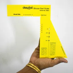 prabhas designs 3 Dart Scale for Blouse Front Measurement 2 nos, Accurately mark and shape darts Drafting Kit image 3