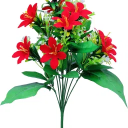 s-biv Set of 2 Artificial Flower For Decor Home office And Shop Multicolor Lily Artificial Flower image 2