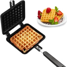 HM-Waffle Iron Maker, Non-Stick DIY Aluminum Alloy Stovetop Sandwich Cake Waffle Maker-image-58