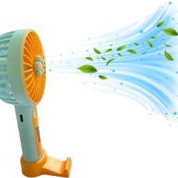 WOYR USB Rechargeable Mini Portable Hand Fan With Noise Cancelling Design portable mini hand fan with stand for women,men,travelling,stadium Rechargeable Fan-image-97