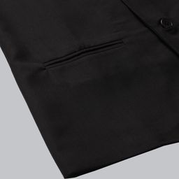 MR BUTTON Men Black Solid Nehru Jacket image 2