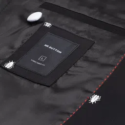 MR BUTTON Men Black & White Printed Woven Nehru Jacket image 5