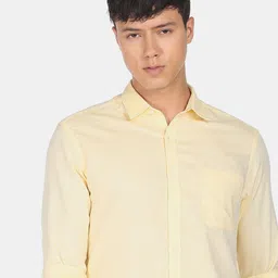 Flying Machine Cotton Linen Dobby Solid Casual Shirt-image-58