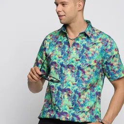 SHOWOFF Smart Slim Fit Floral Printed Cotton Shirt-picture-49