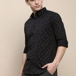 INVICTUS Sport Slim Fit Micro Ditsy Printed Cotton Casual Shirt-image-99