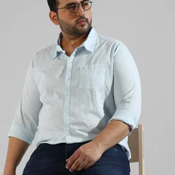 Instafab Plus Men Plus Size Classic Casual Cotton Shirt-82