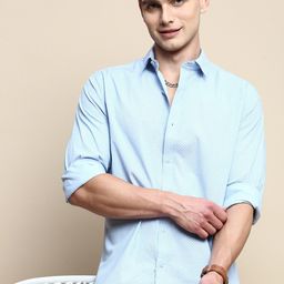 INVICTUS Sport Slim Fit Micro Ditsy Printed Opaque Cotton Casual Shirt-image-89