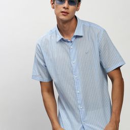 SHOWOFF Standard Vertical Striped Cotton Slim Fit Casual Shirt-picture-29
