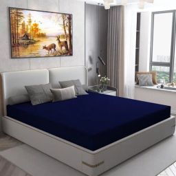 dream care Cotts Wonder Waterproof Fitted Terry Cotton King Size (72x72) Mattress Protector In Blue Colour-picture-24