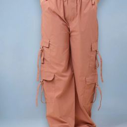 High Waist Pants With 6-Pocket Loose Fit For Women Cargos-image-46