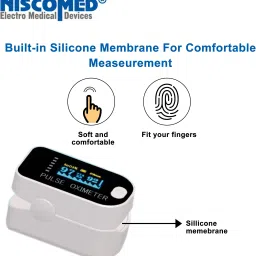 NISCOMED Professional series Finger Tip Pulse Oximeter SPO2 Blood Oxygen Saturation Monitor Rotatable OLED Digital Display Portable with Batteries and Lanyard Pulse Oximeter Pulse Oximeter image 3