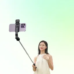 BITWEAVE R1S-L Foldable Selfie Stick with Tripod Stand & LED Fill Light – 1.7M Carbon Fiber Selfie Stick for Smartphone Vlogging Bluetooth Selfie Stick-8