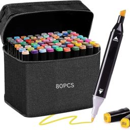 Color Marker set 80 Pcs Alcohol Marker Pen Set Dual Colour Markers pen set-picture-31