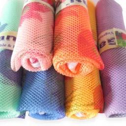Refrigerator Vegetable and Fruit Storage Mesh Bag Reusable Washable Multipurpose Zip Net Fridge Bag Pack of 6 Grocery Bags-12