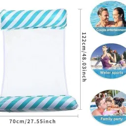 Float Hammock Pool Lounger Water Swimming Floating Bed Comfortable Inflatable Swim Floatation Belt-image-12