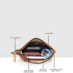 ESBEDA Embossed Pattern Structured Sling Bag image 5