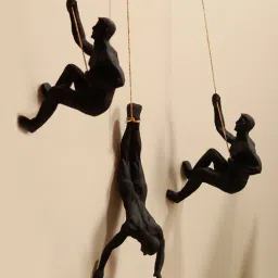 artecasa Hanging Man Black Resin Figurines-picture-18