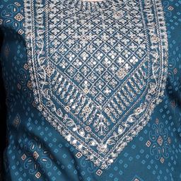 gvs shoppe Floral Embroidered Sequinned Regular Kurta With Palazzos & Dupatta image 4