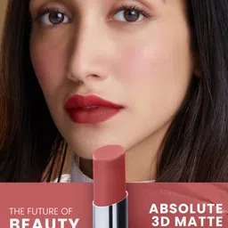Lakme Unreal 3D Slim Matte Finish Bullet Lipstick - Nude Souvenir, 3.6g image 5