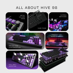 Kreo Hive Full Size Wired Gaming Mechanical Keyboard,Outemu Switches & RGB Backlight Wired USB Standard Gaming Keyboard Compatible with Desktop, Laptop, Mac , with gaming mode ,Hive Full Size Wired Gaming Mechanical Keyboard,Outemu Switches & RGB Backlight Wired USB Gaming Keyboard image 3