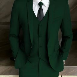 Men 3 Piece Suit Solid Suit-image-80