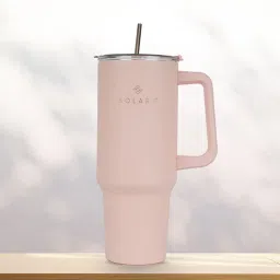 Elixir Insulated with Lid and Straw, Hot & Cold, Office, Gym, Travel,Dusty Pink Stainless Steel Tumbler-23