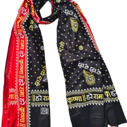 Printed Pure Cotton Men Black Fancy Scarf-image-20