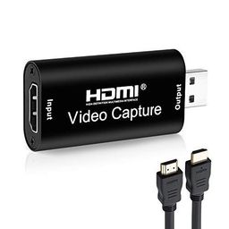 RuhZa Audio Video Capture Cards, HDMI to USB 2.0, HDMI Capture Device 1080p60, Record via DSLR Camcorder for High Definition Acquisition, Live Broadcasting and More, Game Capture Card image 1
