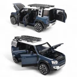 1:32 Land Rover Defender Diecast Pullback Car Toy Openable Doors Light Music-image-11