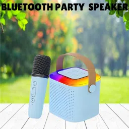 Clairbell Bluetooth Speaker Support SD Card/Aux/USB With Karaoke Mic and RGB Lights I337 10 W Bluetooth Laptop/Desktop Speaker-image-2