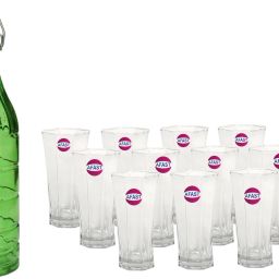 Serving Lemon Set Of Bottle And 12 Glass, 1 Ltr-X78 Jug Bottle Glass Set-image-86
