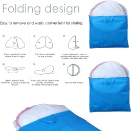 kindlook fashion Polyester Adults Washable Mosquito Net Foldable For Double Bed & King Size (200x200x155 CM) Mosquito Net image 5