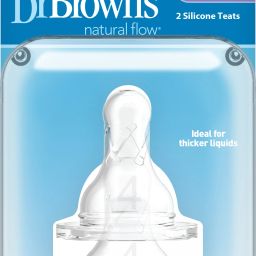 Standard Neck Baby Bottle Nipple 2 Pack Size: Level 4 Fast Flow Nipple-image-43