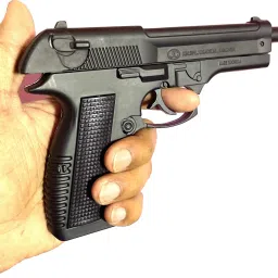 Metal Gun / Pistol shaped with Barrel Pull Back System and Holster Pocket Lighter myfirstdot Pocket Lighter-image-43
