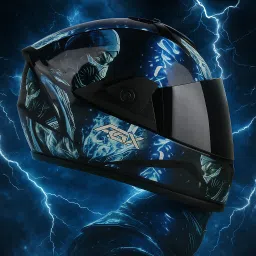 Fighter Ninja HD Graphics with Anti UV PC Visor ABS Material Unisex Motorbike Motorbike Helmet-image-60