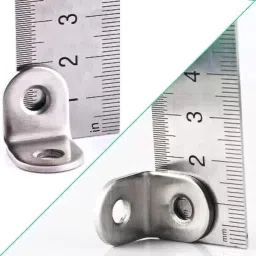 doorcam Steel Heavy Duty SHELF BUTTON/ L.BUTTON , EDGE CLAMP/Pack of 50 PCS/ SS FINISH 2 CMS Shelf Bracket image 4