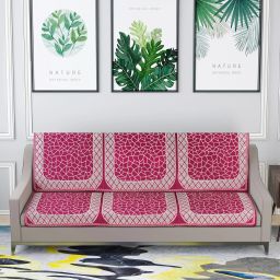 Velvet Abstract 3 Seater Sofa Cover-image-13