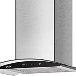 6063 Kitchen Chimney With Curved Glass Baffle filter 60cm Auto Clean Wall Mounted Silver 1200 CMH Chimney-image-35