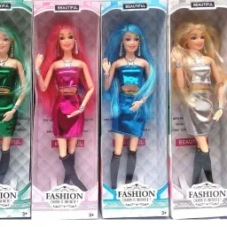 Foldable & moveable Hand and Leg Doll Set Hair Color Same Cloths Color set of 2-image-33