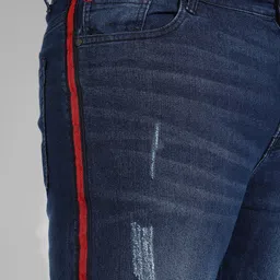 Instafab Plus Men Plus Size Mid-Rise Washed Mildly Distressed Heavy Fade Stretchable Jeans image 3